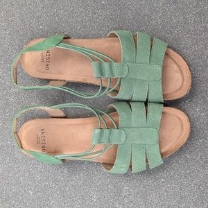 Earth Origins Suede/Canvas Sandals